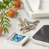 Ethereal-Flutter: Minimalistische Schmetterlingsfl Schlüsselanhänger (Seite)