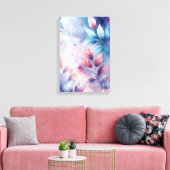 Ethereal Foliage: Pastel Whisper Print Leinwanddruck (Insitu (Wohnzimmer))