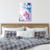 Ethereal Foliage: Pastel Whisper Print Leinwanddruck (Insitu (Schlafzimmer))