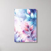 Ethereal Foliage: Pastel Whisper Print Leinwanddruck (Vorderseite)