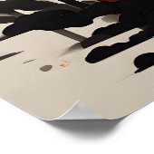 Ethereal Fox in Mondlicht Nacht Poster (Ecke)