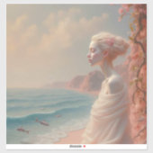 Ethereal Frau am Dreamy Beach Aufkleber (Blatt)