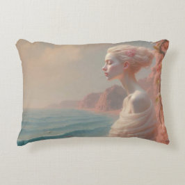 Ethereal Frau am Dreamy Beach Dekokissen