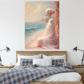 Ethereal Frau am Dreamy Beach Leinwanddruck (Insitu (Schlafzimmer))