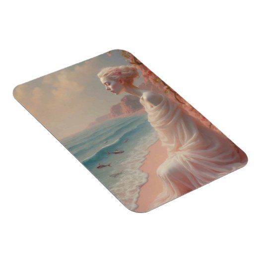 Ethereal Frau am Dreamy Beach Magnet (Rechte Seite)