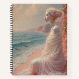 Ethereal Frau am Dreamy Beach Notizblock