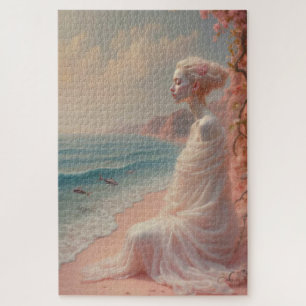 Ethereal Frau am Dreamy Beach Puzzle