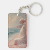 Ethereal Frau am Dreamy Beach Schlüsselanhänger (Rückseite)
