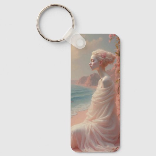 Ethereal Frau am Dreamy Beach Schlüsselanhänger (Vorderseite)