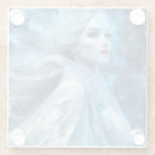 Ethereal Frozen Snow Queen Fantasy Art Glasuntersetzer (Rückseite)