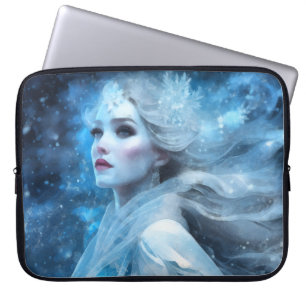 Ethereal Frozen Snow Queen Fantasy Art Laptopschutzhülle