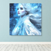 Ethereal Frozen Snow Queen Fantasy Art Leinwanddruck (Insitu (Holzboden))