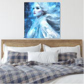 Ethereal Frozen Snow Queen Fantasy Art Leinwanddruck (Insitu (Schlafzimmer))