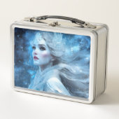 Ethereal Frozen Snow Queen Fantasy Art Metall Brotdose (Vorderseite)