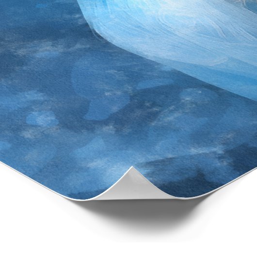 Ethereal Frozen Snow Queen Fantasy Art Poster (Ecke)