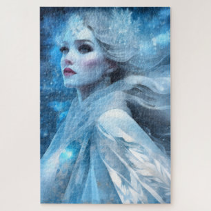 Ethereal Frozen Snow Queen Fantasy Art Puzzle