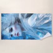 Ethereal Frozen Snow Queen Fantasy Art Strandtuch (Vorderseite)