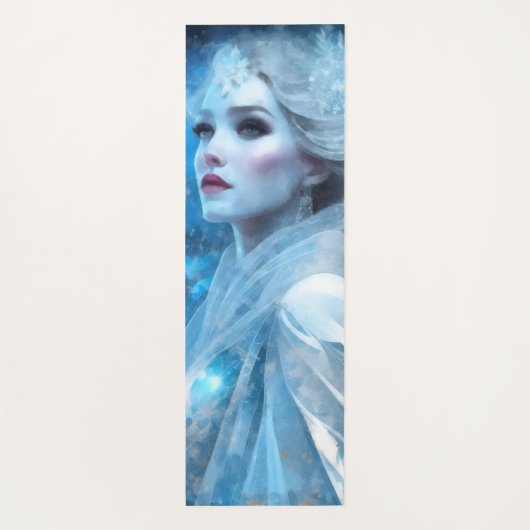Ethereal Frozen Snow Queen Fantasy Art Yogamatte (Rückseite)