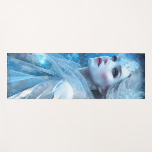 Ethereal Frozen Snow Queen Fantasy Art Yogamatte (Vorderseite (Horizontal))