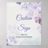 Ethereal Frühling lila staubblaue Rose Sonderzeich Poster (Vorne)