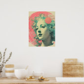 Ethereal Fusion: Lebendige Elegance Poster (Küche)