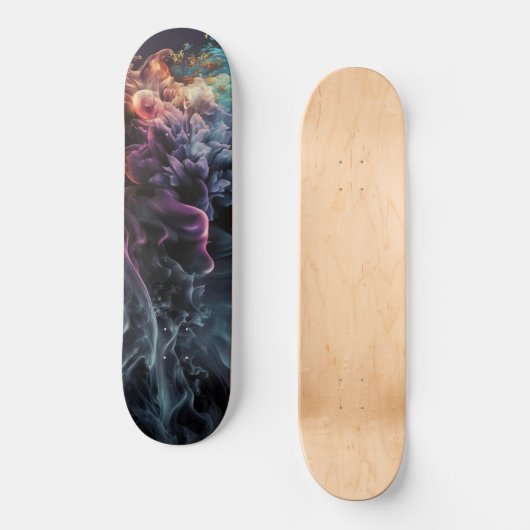 Ethereal Galaxy Art Skateboard (Vorderseite)