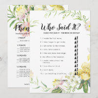 Ethereal Garden Brautparty Game Card