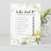 Ethereal Garden Brautparty Game Card Einladung (Stehend Vorderseite)