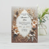 Ethereal Garden Romance Wedding Einladung (Stehend Vorderseite)