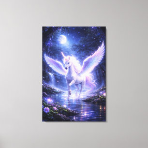 Ethereal geflügeltes Einhorn des Lichts ManJian Leinwanddruck