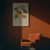 Ethereal Ginkgo Blätter Wasserfarbe Poster