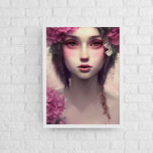 Ethereal Girl mit rosa Freckles Poster