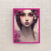 Ethereal Girl mit rosa Freckles Poster