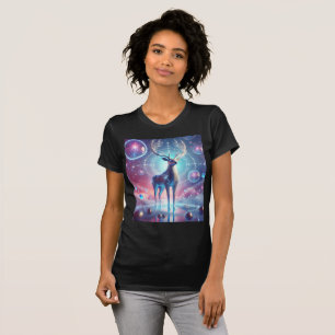Ethereal Glasing Stag T - Shirt Design.