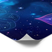 Ethereal Glühen Lotus Kosmic Space Poster (Ecke)