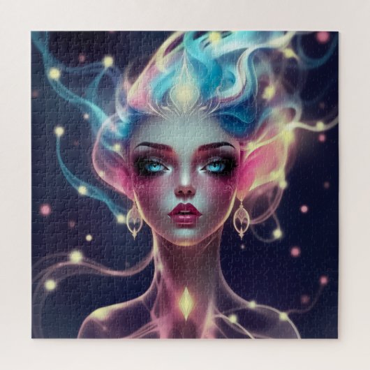 Ethereal Goddess Light Burst - Mystical Fantasy Ar Puzzle (Vertikal)