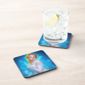 Ethereal Goddess Portrait - surreale Fantasie Getränkeuntersetzer (Rechte Seite)