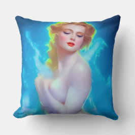 Ethereal Goddess Portrait - surreale Fantasie Kissen