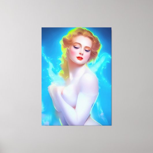 Ethereal Goddess Portrait - surreale Fantasie Leinwanddruck (Vorderseite)