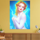 Ethereal Goddess Portrait - surreale Fantasie Leinwanddruck (Insitu (Wohnzimmer))