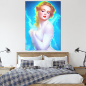 Ethereal Goddess Portrait - surreale Fantasie Leinwanddruck (Insitu (Schlafzimmer))