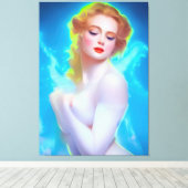 Ethereal Goddess Portrait - surreale Fantasie Leinwanddruck (Insitu (Holzboden))