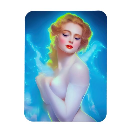 Ethereal Goddess Portrait - surreale Fantasie Magnet (Vertikal)