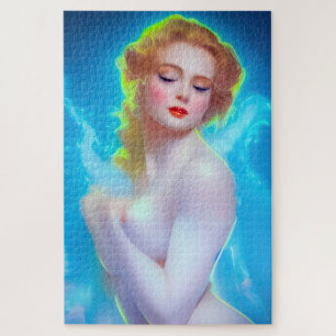 Ethereal Goddess Portrait - surreale Fantasie Puzzle