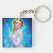 Ethereal Goddess Portrait - surreale Fantasie Schlüsselanhänger (Rückseite)