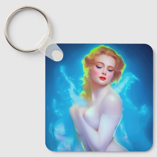 Ethereal Goddess Portrait - surreale Fantasie Schlüsselanhänger (Vorderseite)