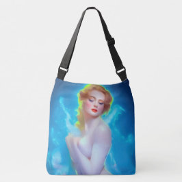 Ethereal Goddess Portrait - surreale Fantasie Tragetaschen Mit Langen Trägern