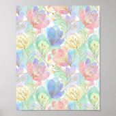 Ethereal Gold-Lined Florals Poster (Vorne)