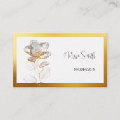 Ethereal Gold Rose Blume Visitenkarte (Vorderseite)