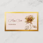 Ethereal Gold Rose Blume Visitenkarte (Vorderseite)